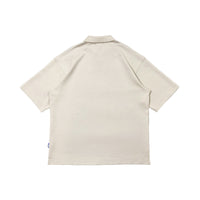 Mens Oversized Polo Tee - Beige - SM2409161B