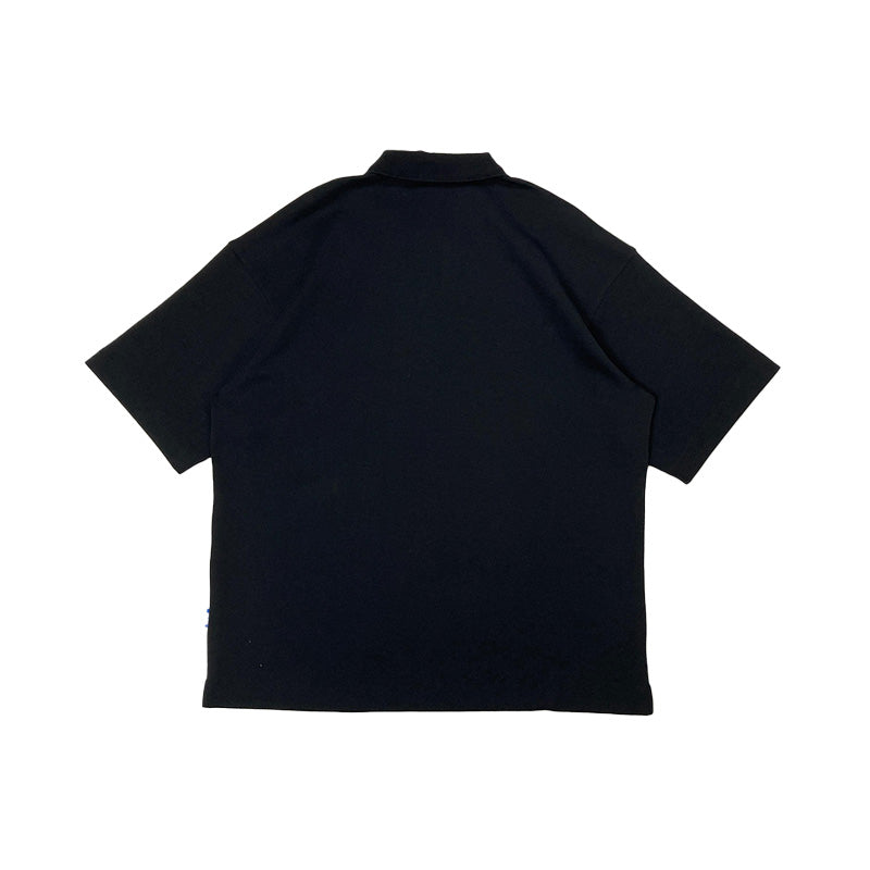 Mens Oversized Polo Tee - Black - SM2409161C