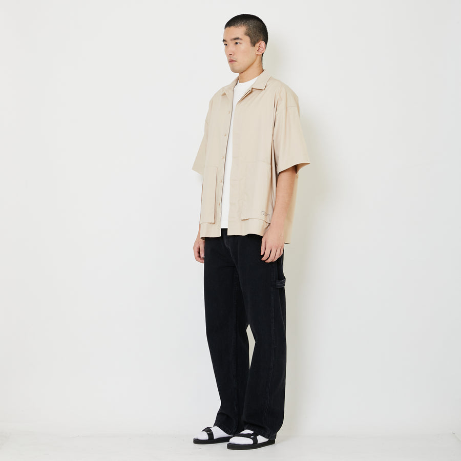 Men Oversized Shirt - Khaki - SM2409164A