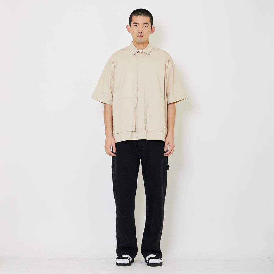 Men Oversized Shirt - Khaki - SM2409164A