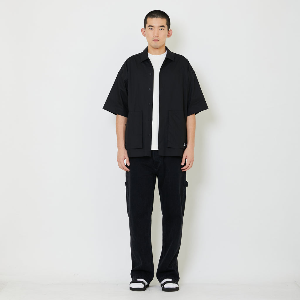 Men Oversized Shirt - Black - SM2409164B