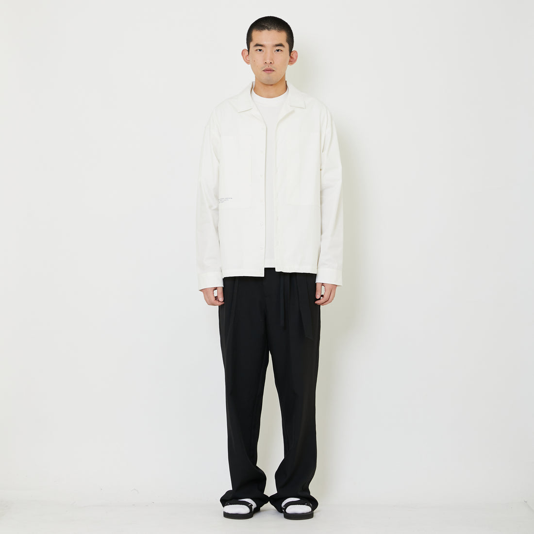 Men Oversized Shirt - Off White - SM2409165A