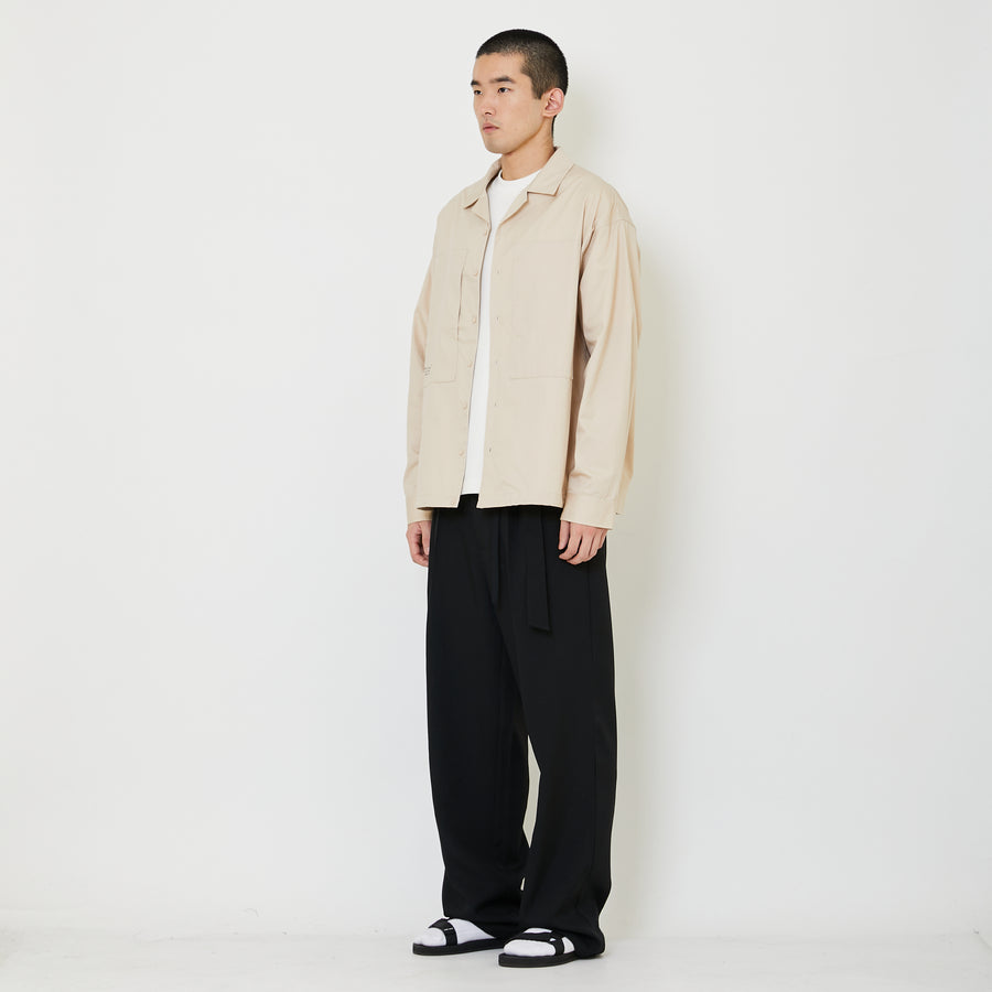 Men Oversized Shirt - Khaki - SM2409165B