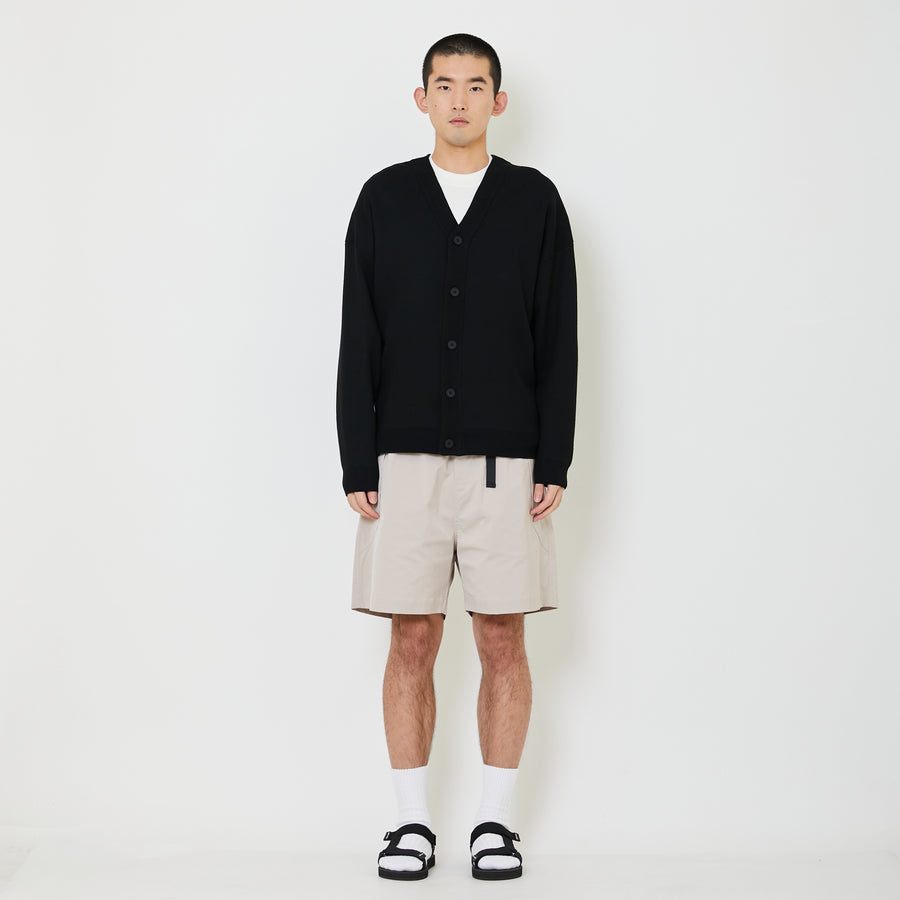 Men Oversized Cardigan - Black - SM2409166B