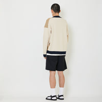 Men Oversized Cardigan - Khaki - SM2409168A