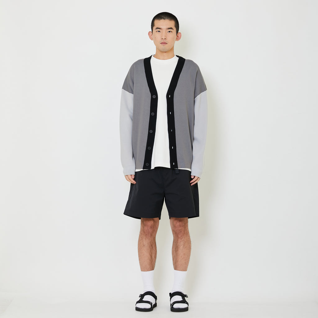 Men Oversized Cardigan - Dark Grey - SM2409168B