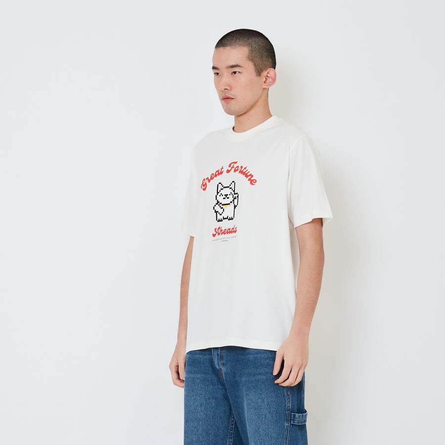 Men Graphic Tee - Off White - SM2410181A