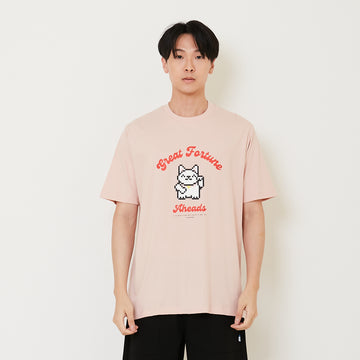 Men Graphic Tee - Pink - SM2410181B