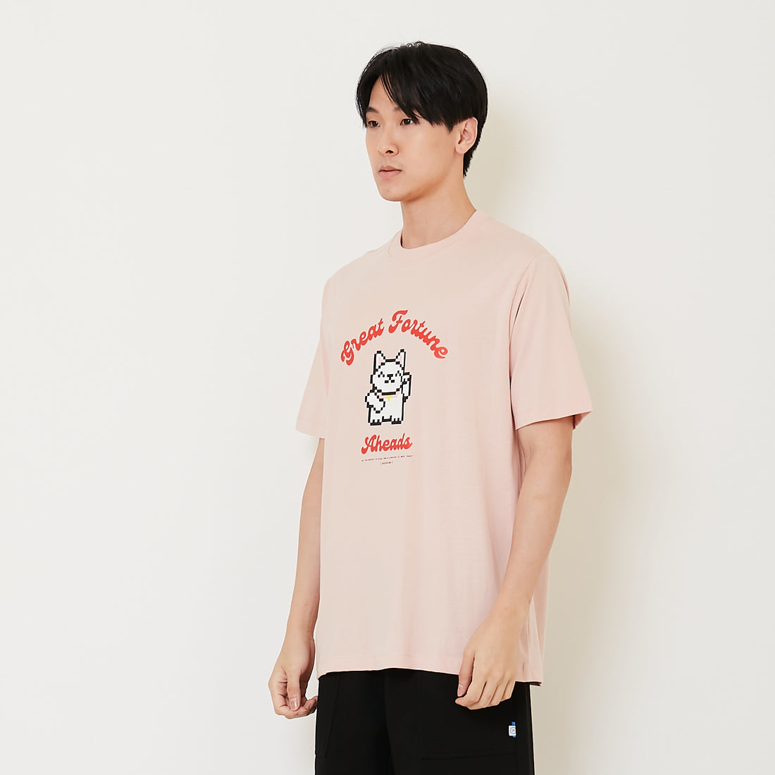 Men Graphic Tee - Pink - SM2410181B