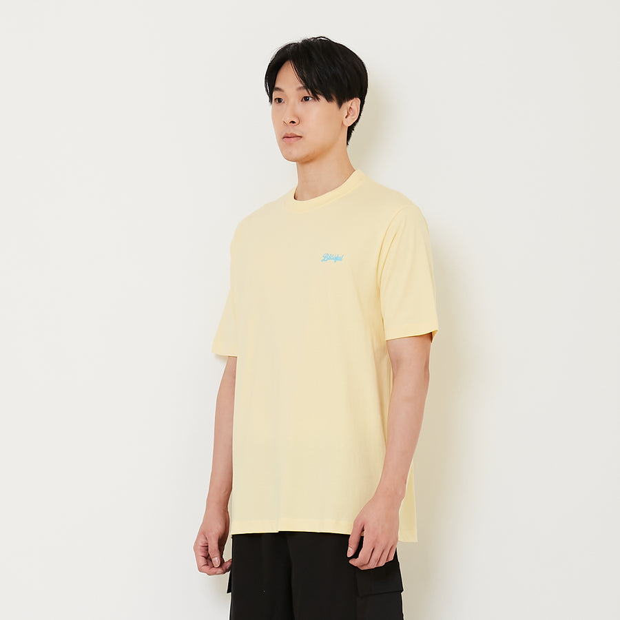 Men Graphic Tee - Light Yellow - SM2410183C