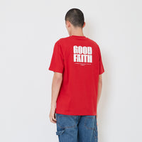 Men Graphic Tee - Dark Red - SM2410184D