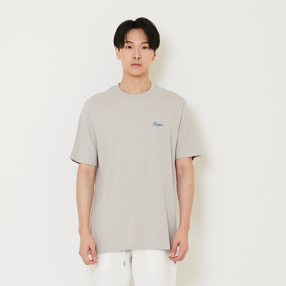 Men Graphic Tee - Light Grey - SM2410187A