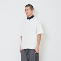 Men Oversized Polo Tee - Off White - SM2410189A