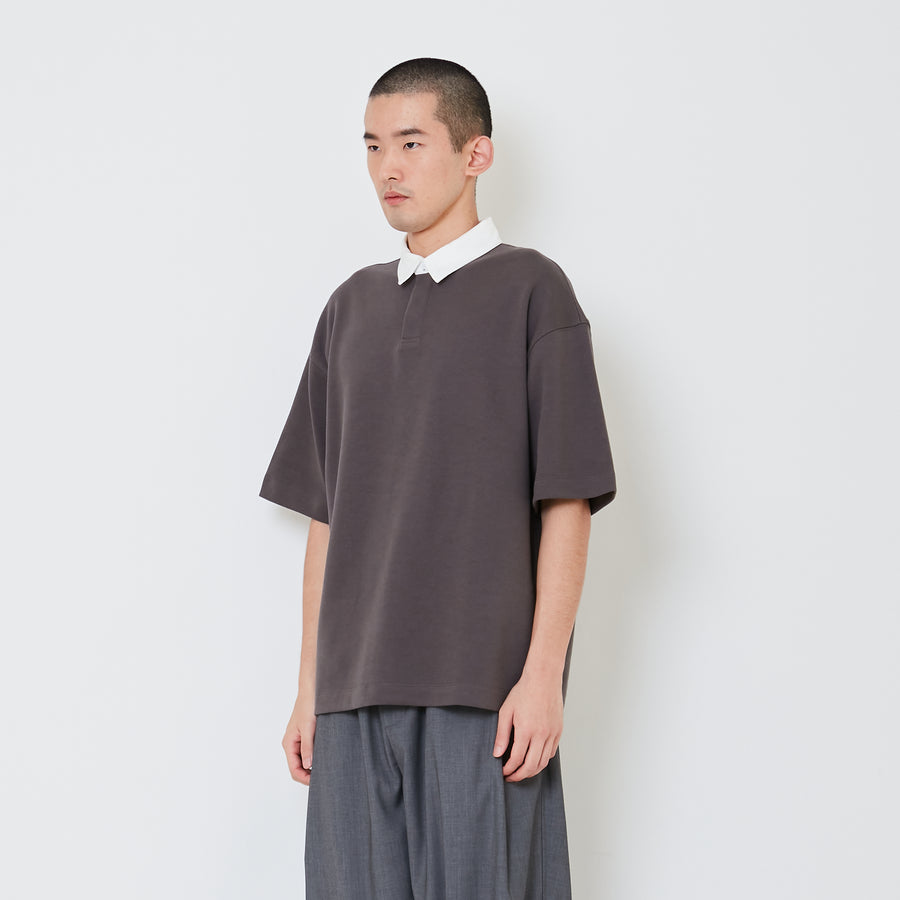 Men Oversized Polo Tee - Metal - SM2410189B