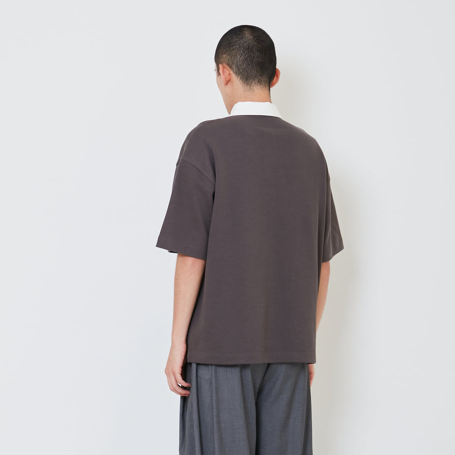 Men Oversized Polo Tee - Metal - SM2410189B