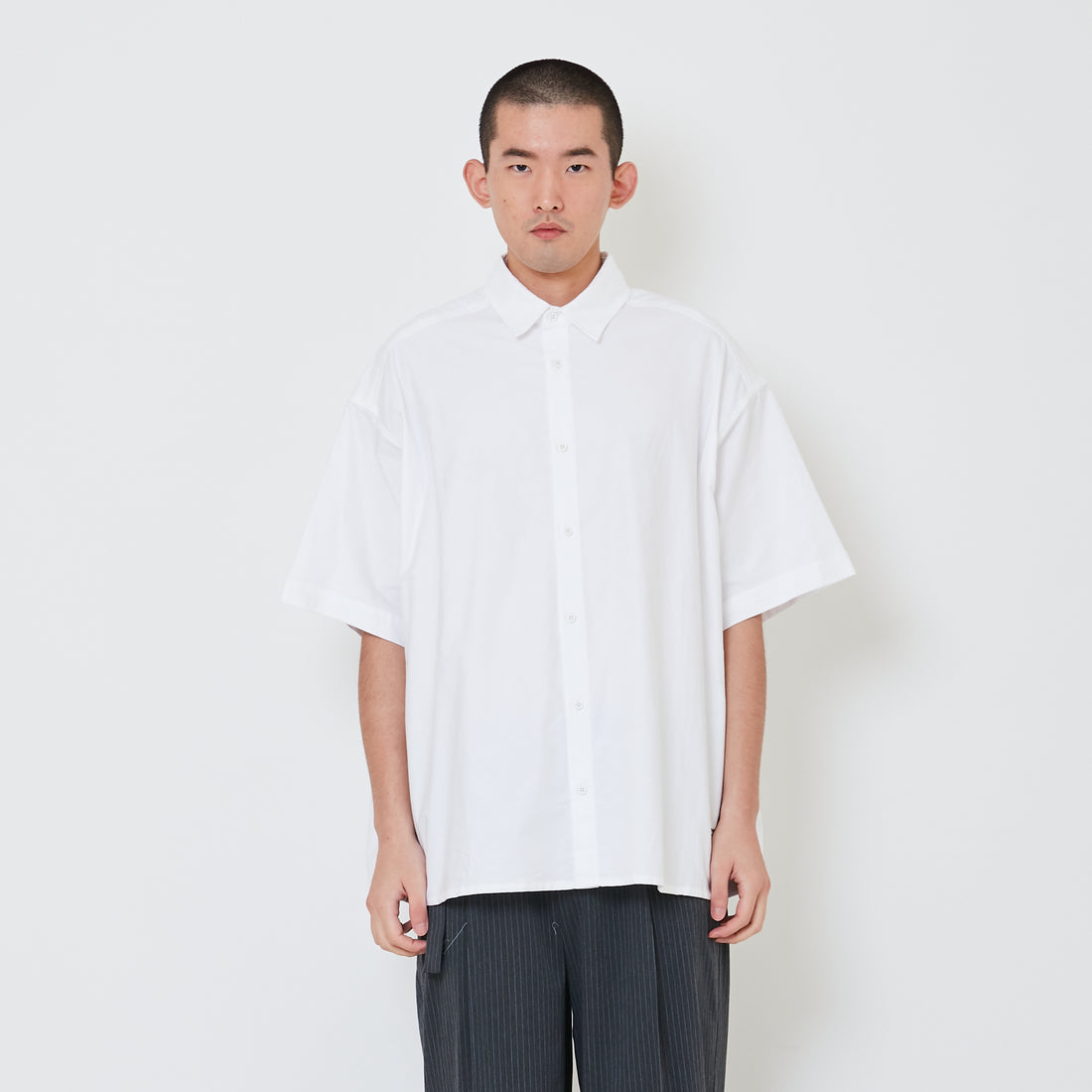 Men Oversized Shirt - Off White - SM2410198A