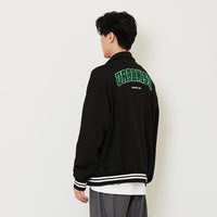 Men Oversized Varsity Jacket - Black - SM2410200B