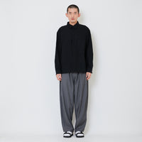 Men Wide Leg Long Pleated Pants - Dark Grey - SM2410201A