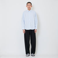 Men Wide Leg Long Pleated Pants - Black - SM2410201B