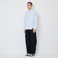 Men Wide Leg Long Pleated Pants - Black - SM2410201B