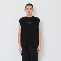 Men Printed Oversized Sleeveless Top - Black - SM2410203D