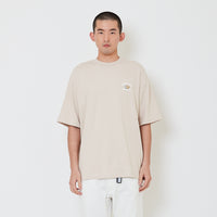 Men Printed Oversized Tee - Beige - SM2410204B