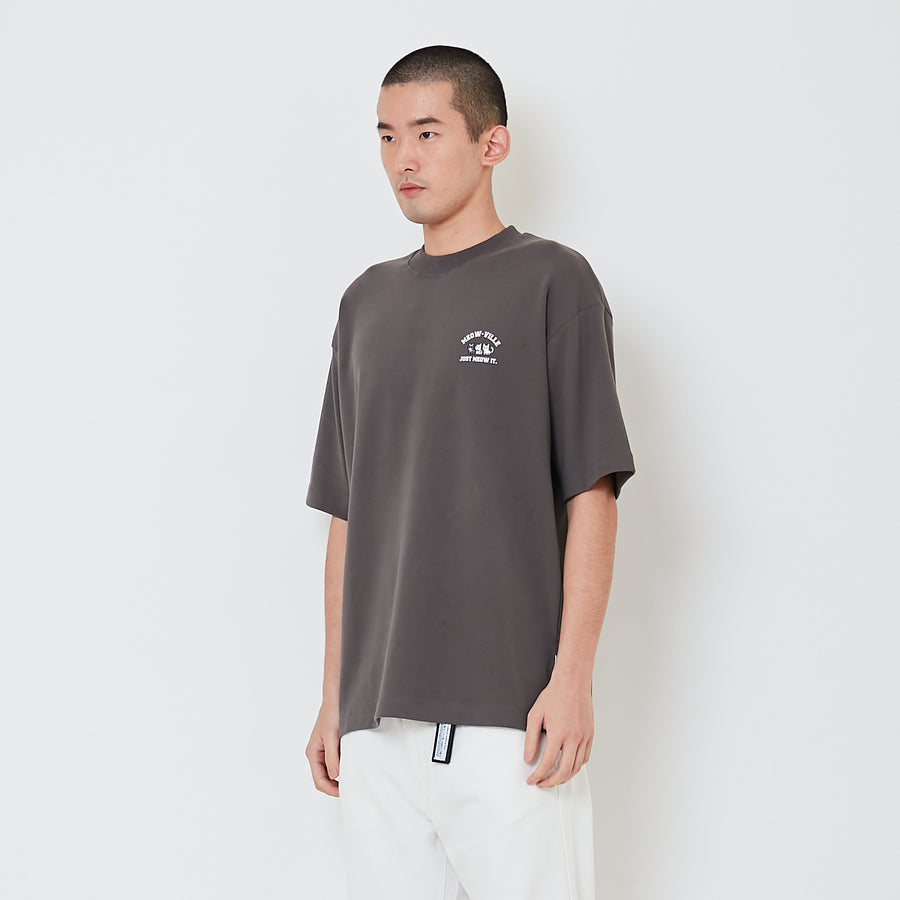 Men Printed Oversized Tee - Metal - SM2410204D