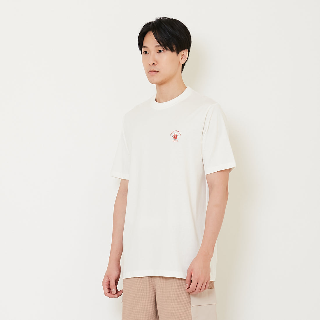 Men Graphic Tee - Off White - SM2410264A