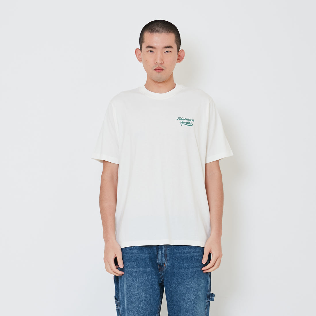 Men Graphic Tee - Off White - SM2411185A