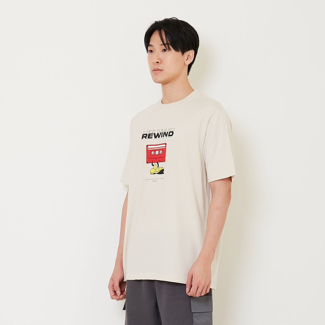 Men Graphic Tee - Sand - SM2411186A