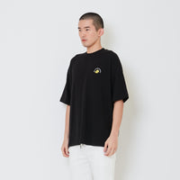 Men Printed Oversized Tee - Black - SM2411216C