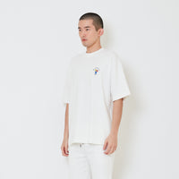 Men Printed Oversized Tee - Off White - SM2411217A