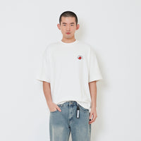 Men Printed Oversized Tee - Off White - SM2411218A