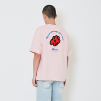 Men Embroidery Oversized Tee - Light Pink - SM2411219B