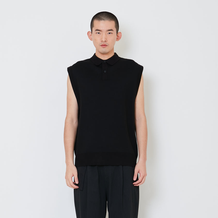 Men Vest Top - Black - SM2411222B