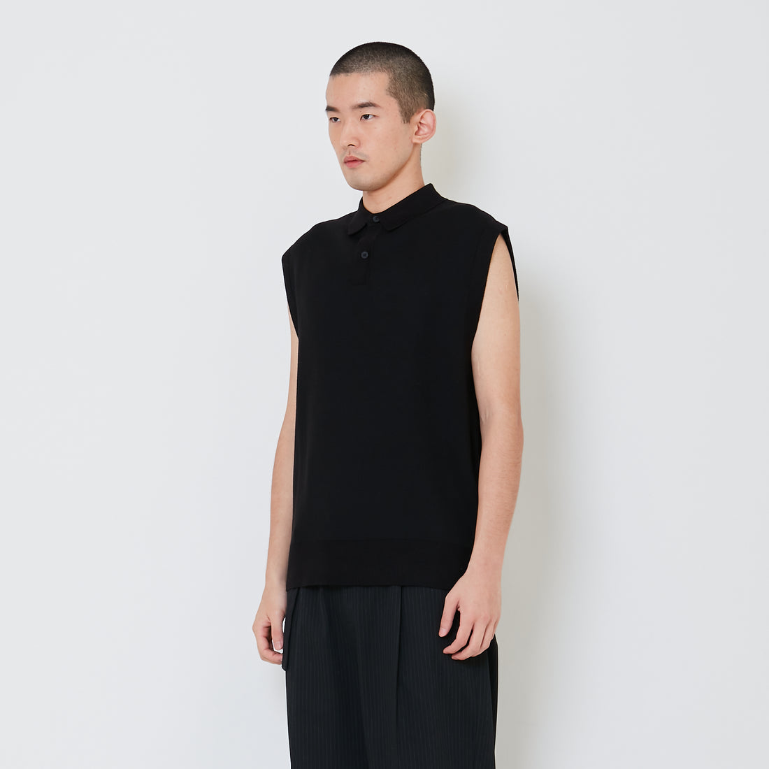 Men Vest Top - Black - SM2411222B