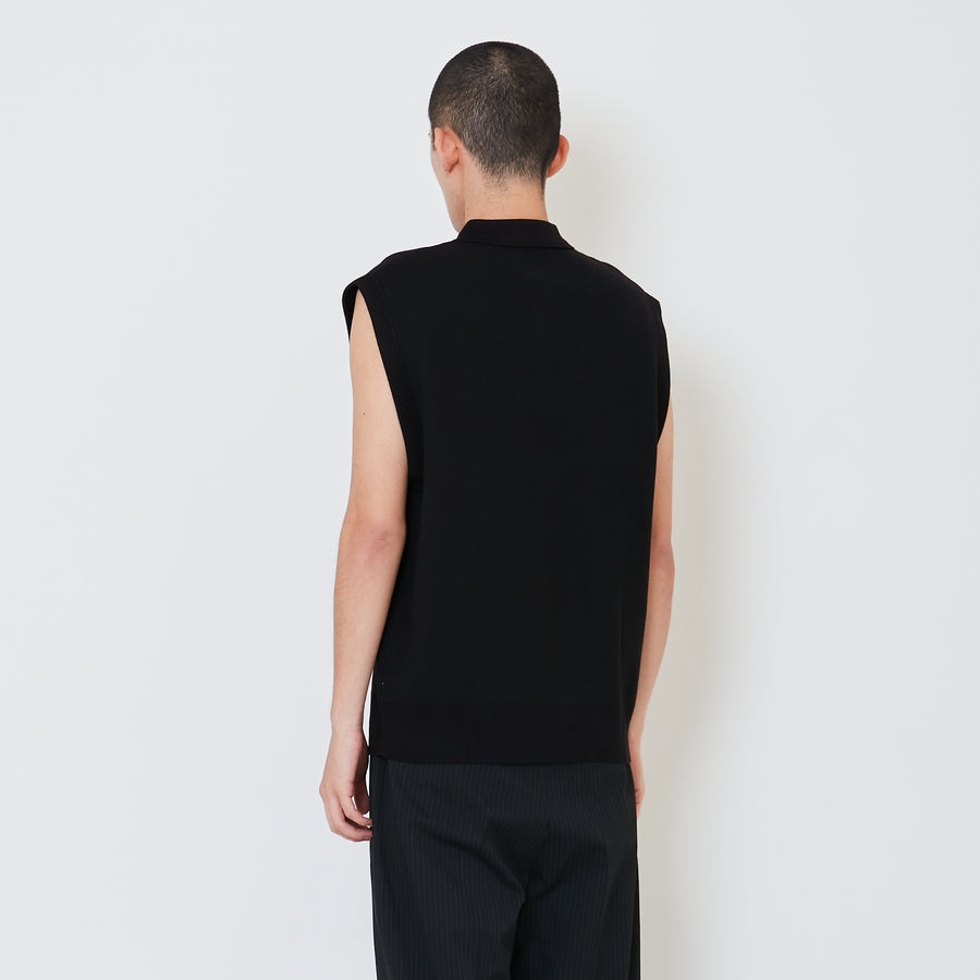 Men Vest Top - Black - SM2411222B