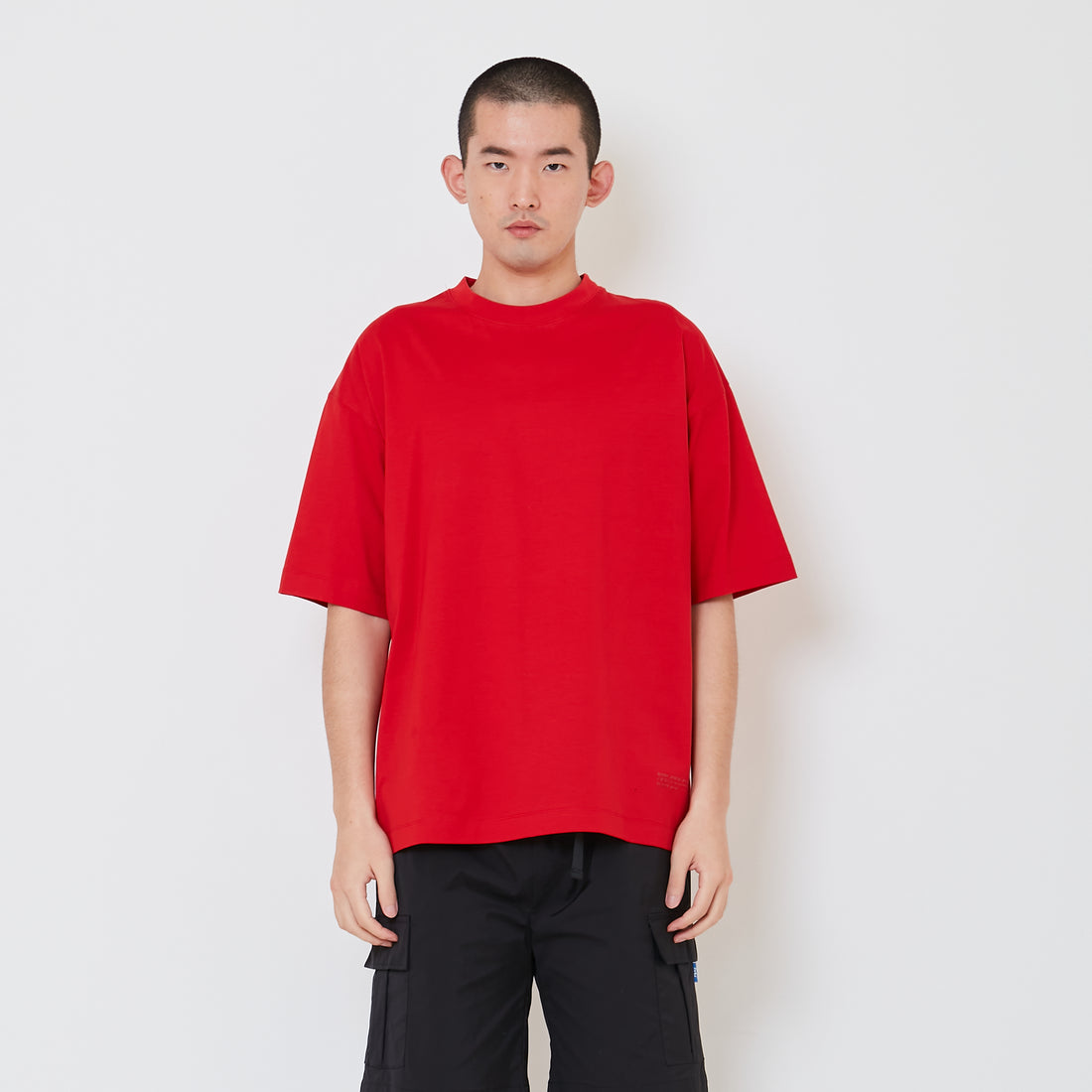 Men Oversized Tee - Dark Red - SM2411227C