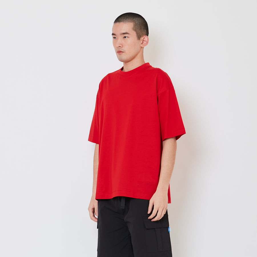 Men Oversized Tee - Dark Red - SM2411227C