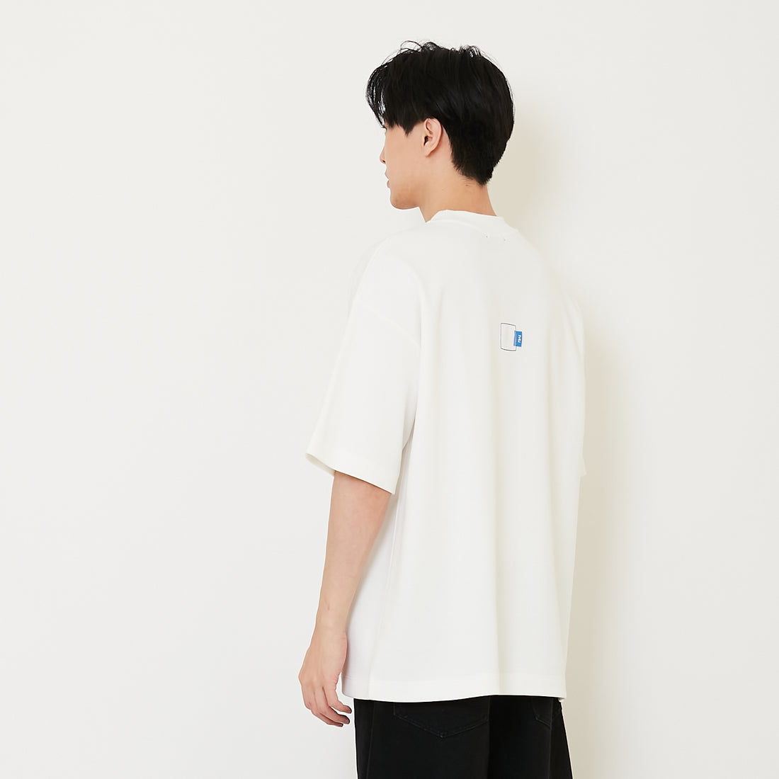 Men Printed Oversized Tee - Off White - SM2411229A