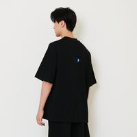 Men Printed Oversized Tee - Black - SM2411229D