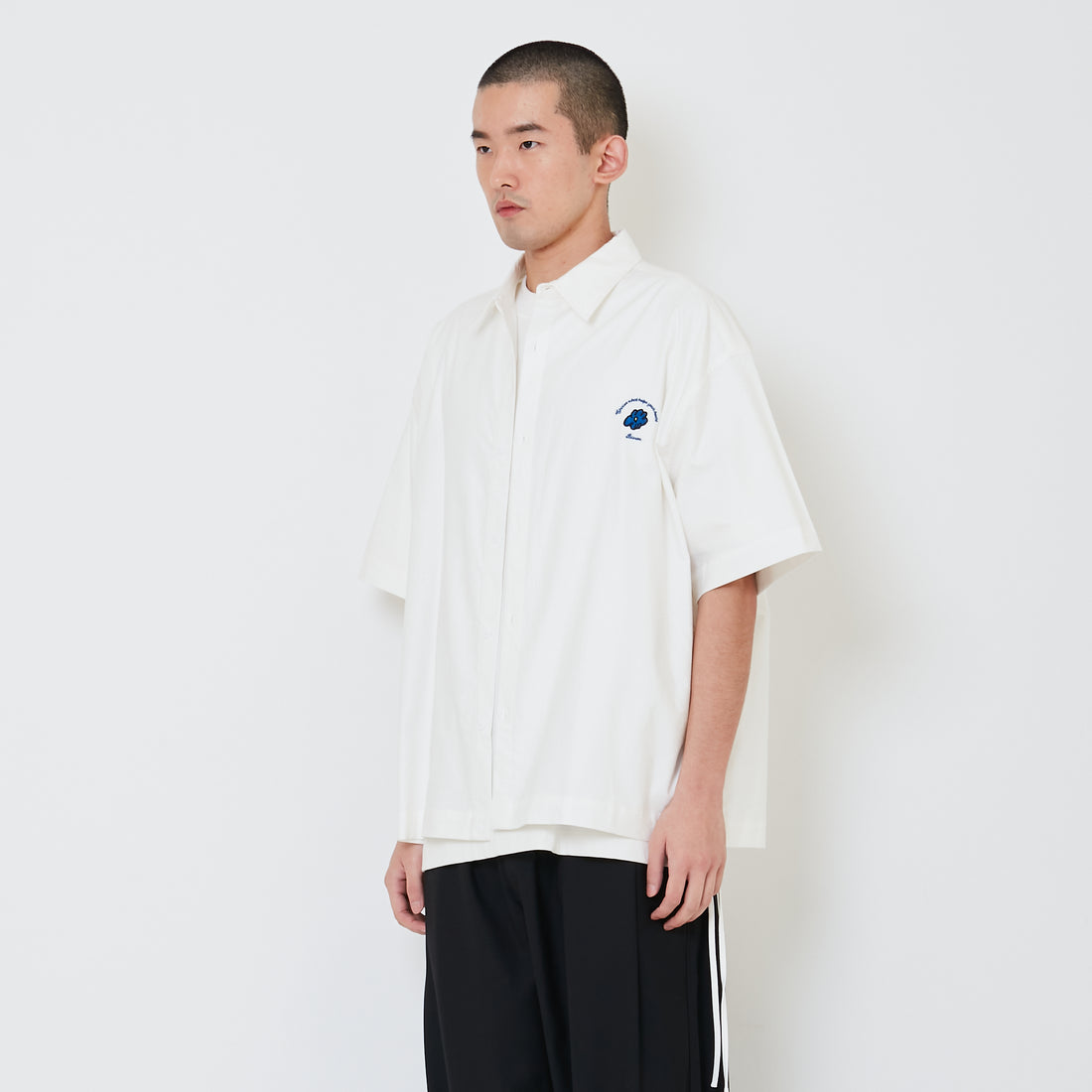 Men Oversized Shirt - Off White - SM2411231A