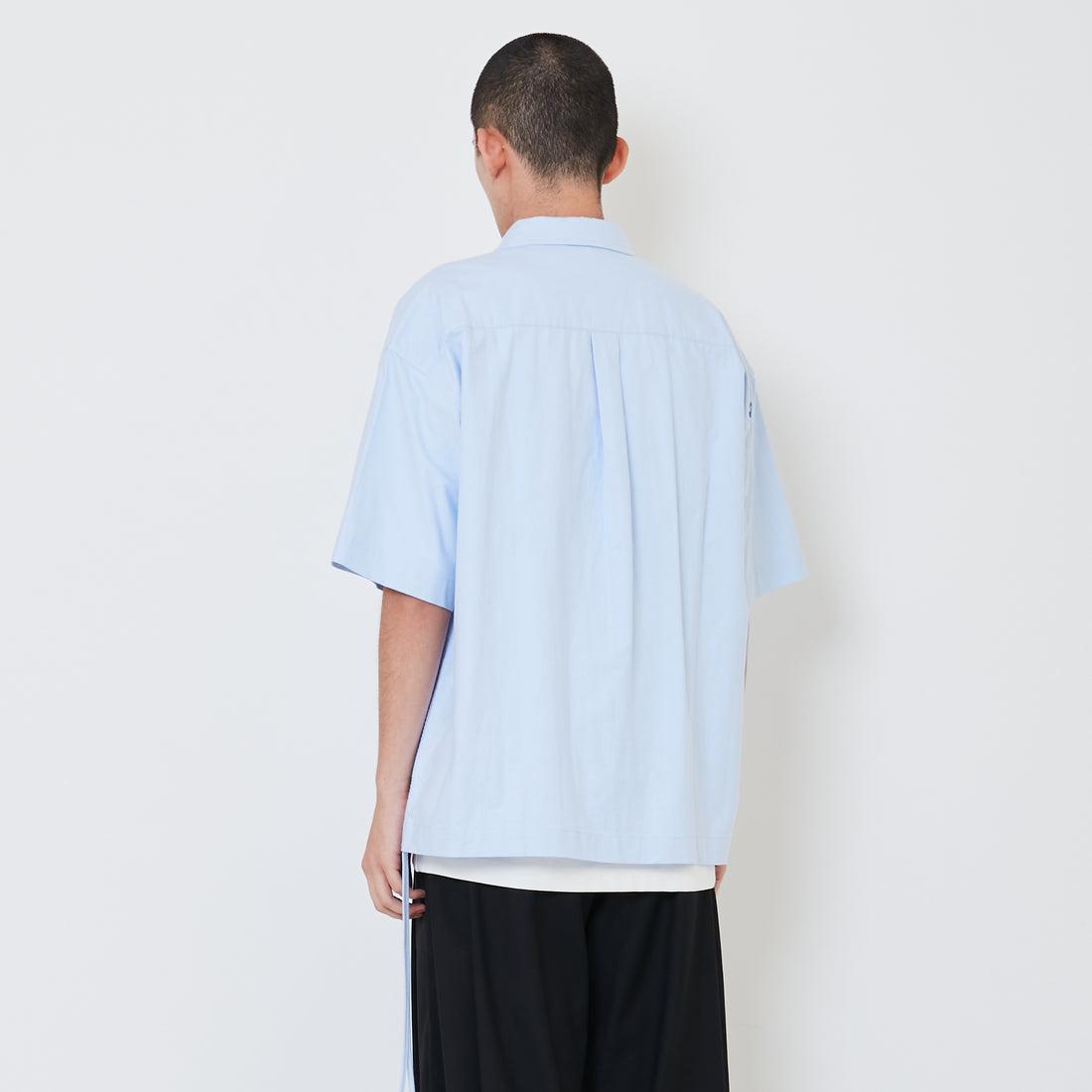 Men Oversized Shirt - Light Blue - SM2411231B