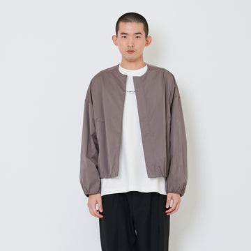 Men Nylon Cropped Jacket - Grey - SM2411239A