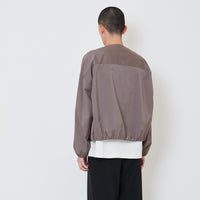 Men Nylon Cropped Jacket - Grey - SM2411239A