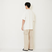 Men Nylon Cargo Long Pants - Beige - SM2411241A