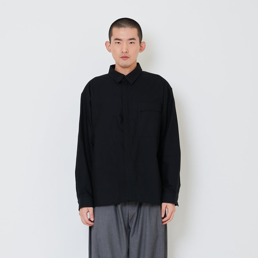 Men Oversized Shirt - Black - SM2411242B