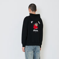 Men Embroidery Oversized Hoodie - Black - SM2411243D