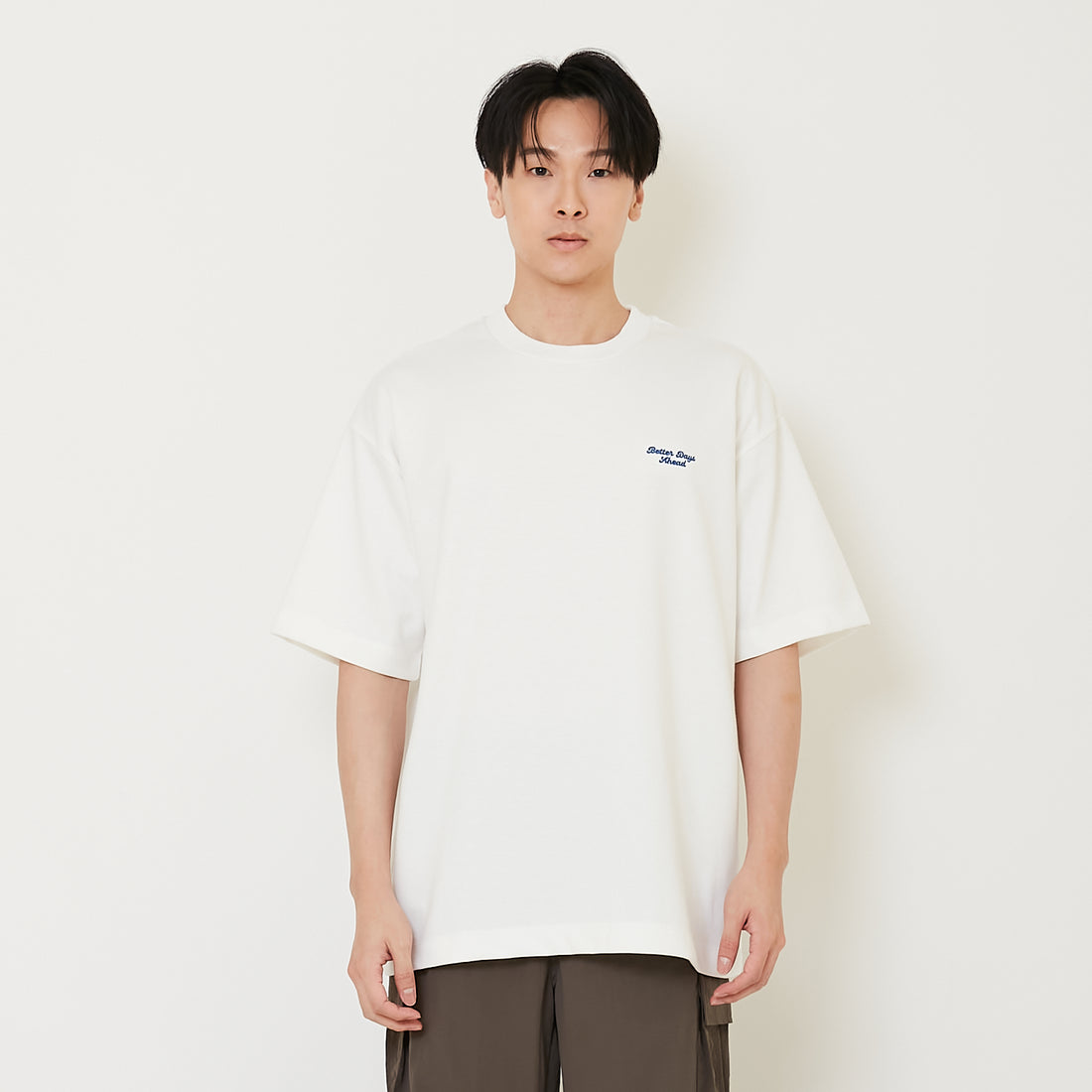 Men Embroidery Oversized Tee - SM2412246