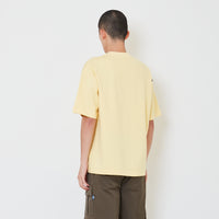 Men Embroidery Oversized Tee - Light Yellow - SM2412247B